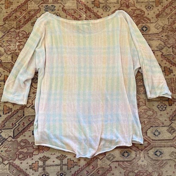 Wildfox Pastel Summer Plaid Sweater in Multi medium - Picture 6 of 6